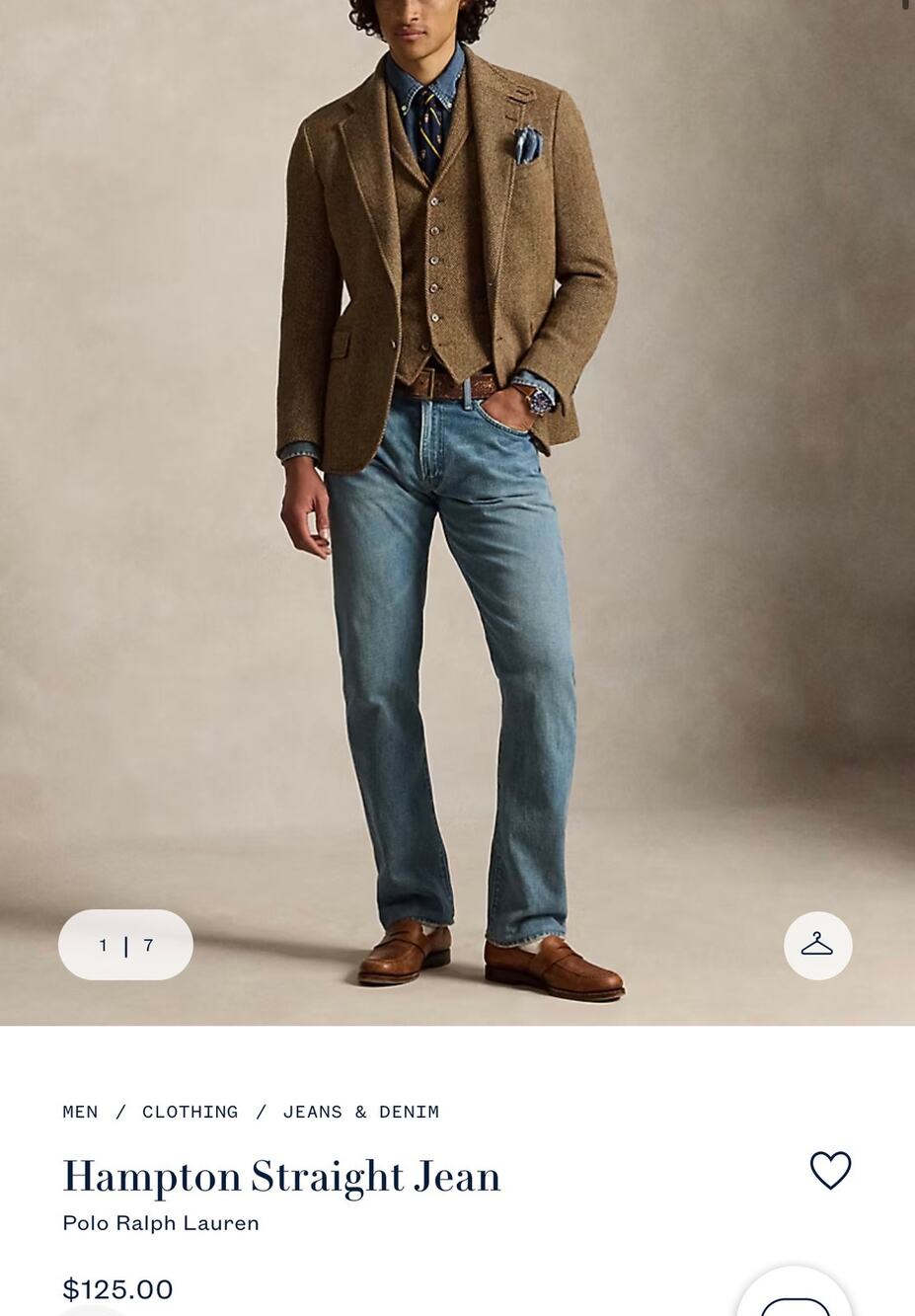 Polo Ralph Lauren hampton straight jean